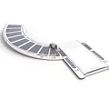 Curved Solar Panel Array Structure With Multiple Panels And Connecting Frame