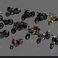 Diverse Collection Of Motorcycles Featuring Vintage Modern And Scooter Styles Arranged On Smooth Surface