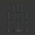 Elegant Decorative Candelabra With Twisted Candles And Sturdy Base Design