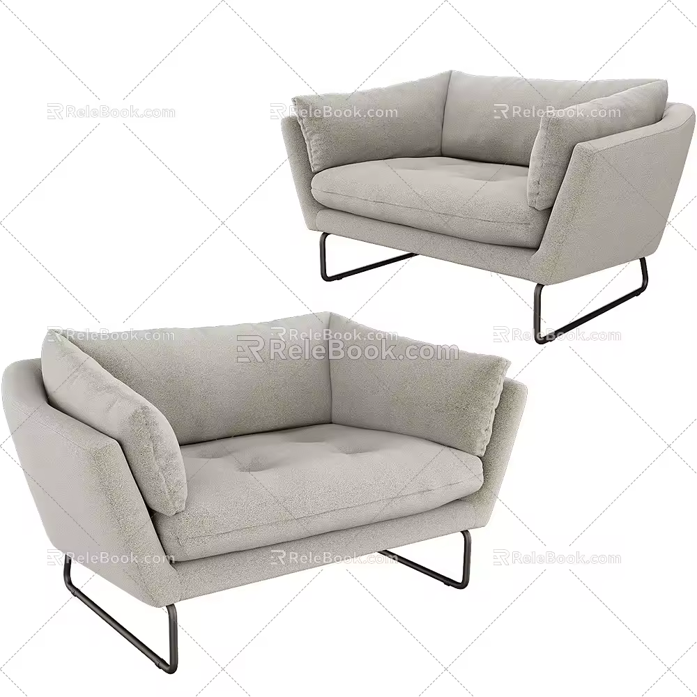 Casual Sofa Single Sofa 3d model