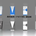 Commonly Used Exhibition Display Cabinets With Square Elements And Premium Design