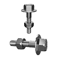 Durable Hardware Tools Featuring Hex Head Bolts Nuts And Metal Washers 3d model