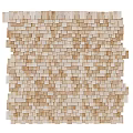 Light Brown Beige Small Square Tile Mosaic Architectural Decorative Panel For Wall Floor Surface 3d model