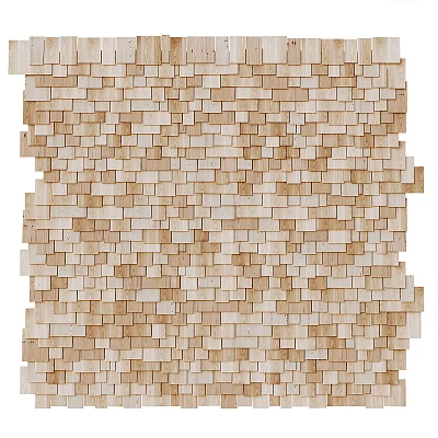 Light Brown Beige Small Square Tile Mosaic Architectural Decorative Panel For Wall Floor Surface 3d model
