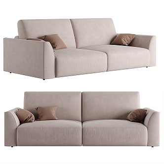 Modern two-seater sofa 3d model