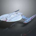 Futuristic Sci Fi Spaceship With Detailed Surface And Extended Wings Design 3d model