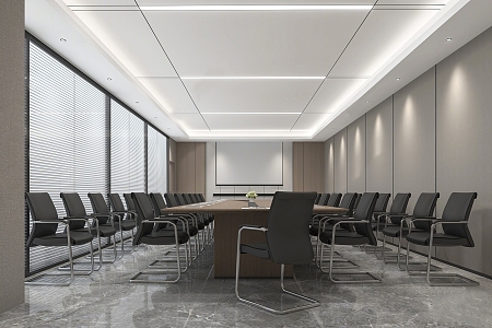 Modern Meeting Room Meeting Table and Chair 3d model