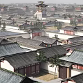 Ancient Architecture Complex With Traditional Tiled Roofs Courtyards And Scenic Lakeside Trees
