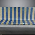 Blue And White Striped Upholstered Bench Modern Furniture Design For Interior