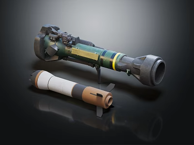 Industrial LOFT Rocket Launcher Third Generation Light Anti-tank Weapon Rocket 3d model