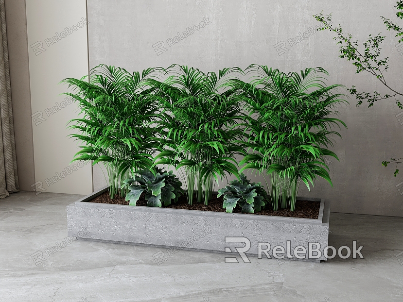 modern green plant potted plant model