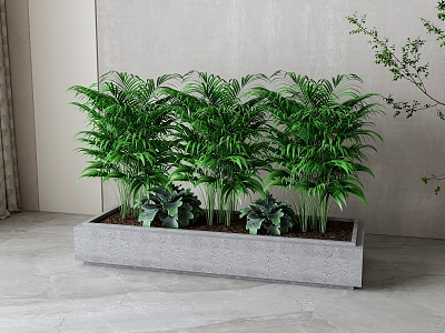 modern green plant potted plant model