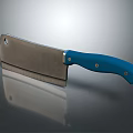 Household Kitchen Knife With Sharp Stainless Steel Blade And Blue Handle
