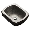 Unique Natural Stone Wash Basin with Cracked Texture and Organic Above Counter Design