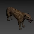 Prehistoric Animal Model With Open Mouth Sharp Teeth Brown Fur And Blue Eyes