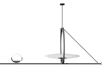 Modern Chandelier Metal Chandelier Restaurant Chandelier 3d model