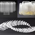 Modern crystal chandelier 3d model