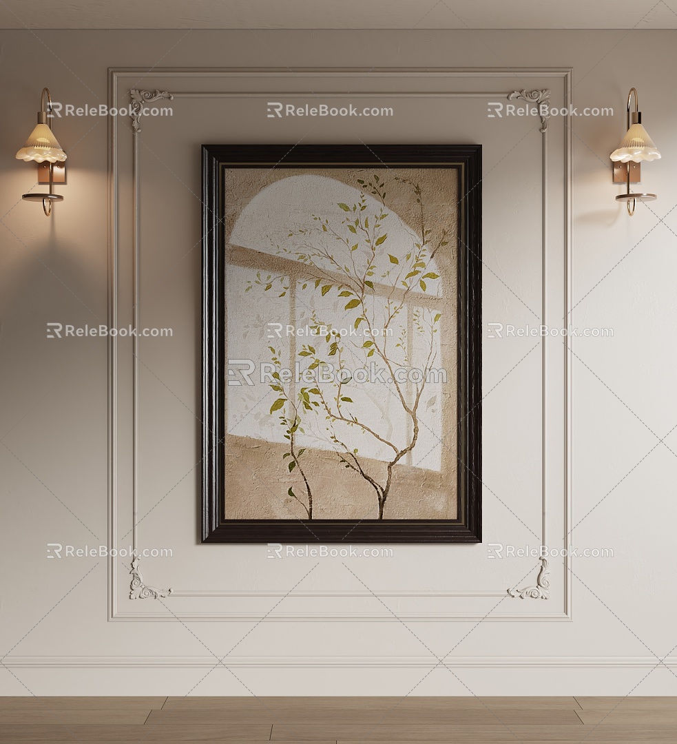 French simple decorative painting 3d model