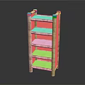 Natural Wooden Multi Tier Storage Shelf With Simple Design For Home Organization