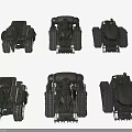 Industrial Equipment Military Vehicle Models Featuring Tracked Wheeled Design Green Color and Mechanical Structure Details