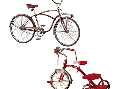 Bicycle children's tricycle 3d model