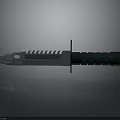 Tactical Military Knife Design With Serrated Blade And Green Textured Handle