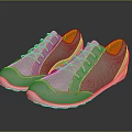 Gray Casual Sneakers With Red Laces Red Lining And White Sole For Comfortable Wear