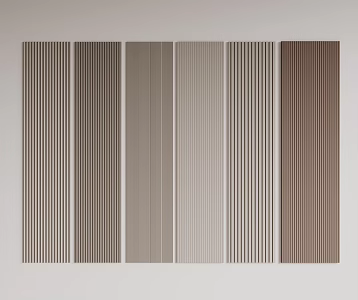 Modern Great Wall Board Grille Board Wall Panel Wood veneer Line Background Wall Wave Board Wall Decoration Pendant 3d model