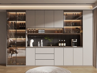 Modern Wine Cabinet 3d model