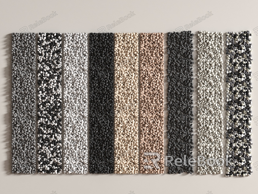 Modern Pebbles Small Stones Pebbles Pebbles Paving Gravel model