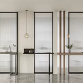 Modern partition Changhong glass partition 3d model