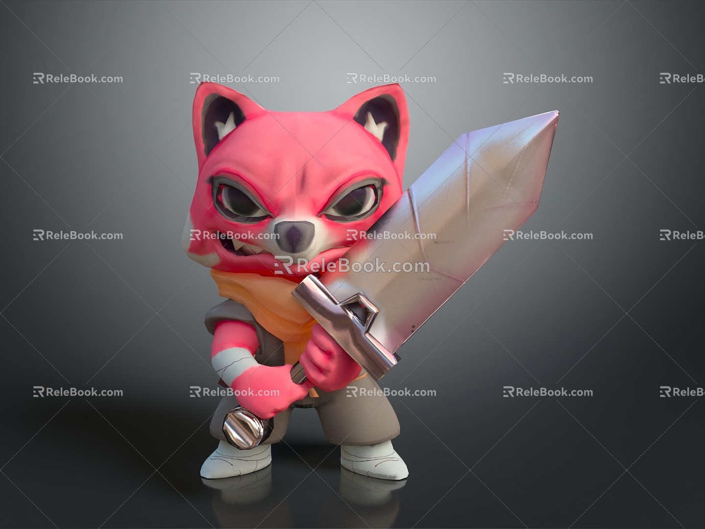 Modern game character fox cartoon fox small fox cartoon character 3d model