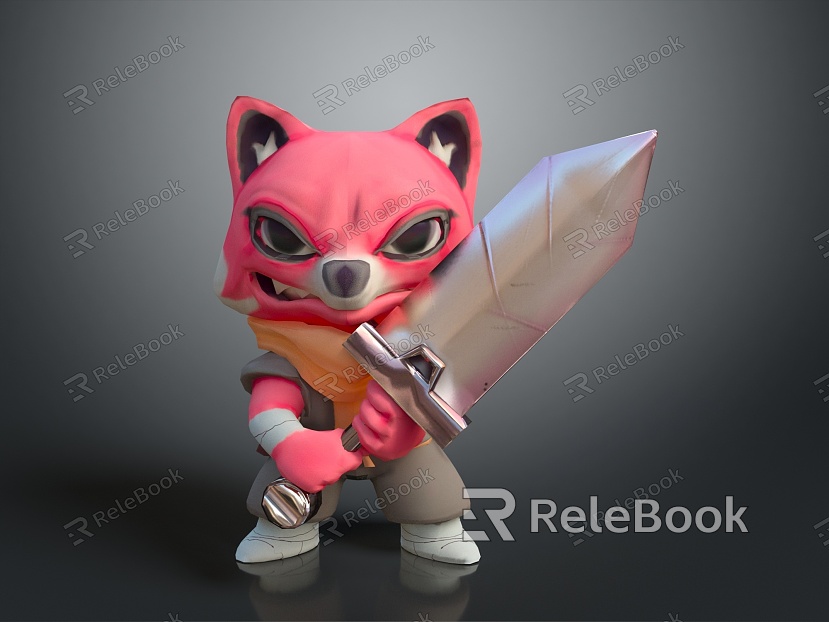 Modern game character fox cartoon fox small fox cartoon character model