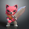Modern game character fox cartoon fox small fox cartoon character 3d model