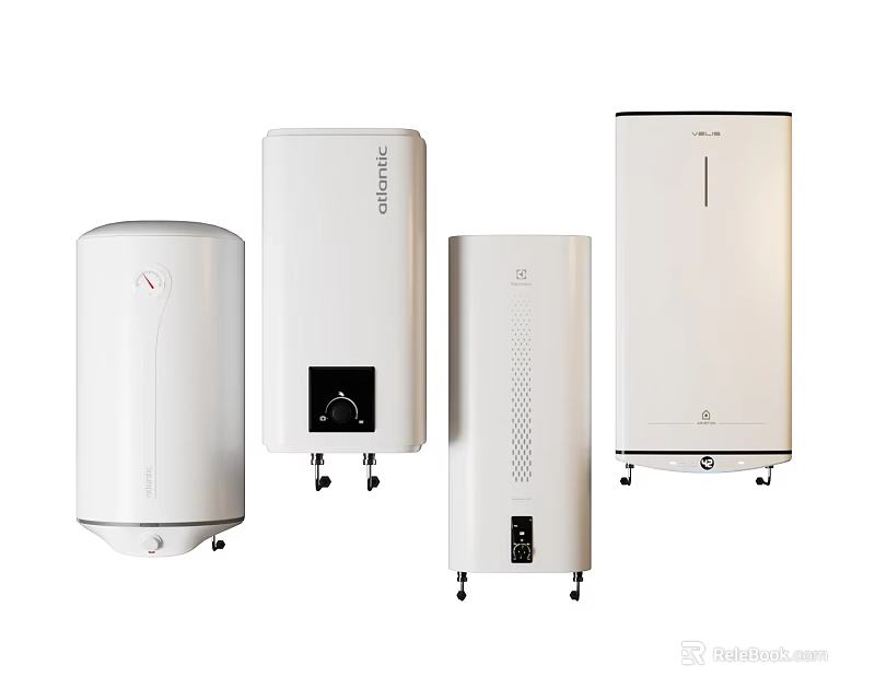 Different Styles Of Domestic Electric Water Heaters 3d model 