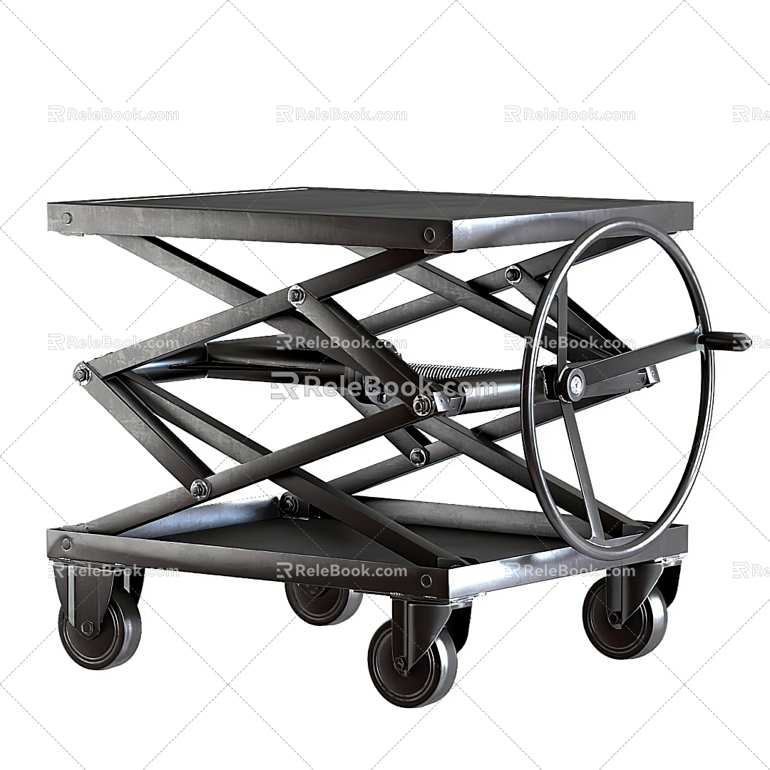 Industrial wind coffee table 3d model