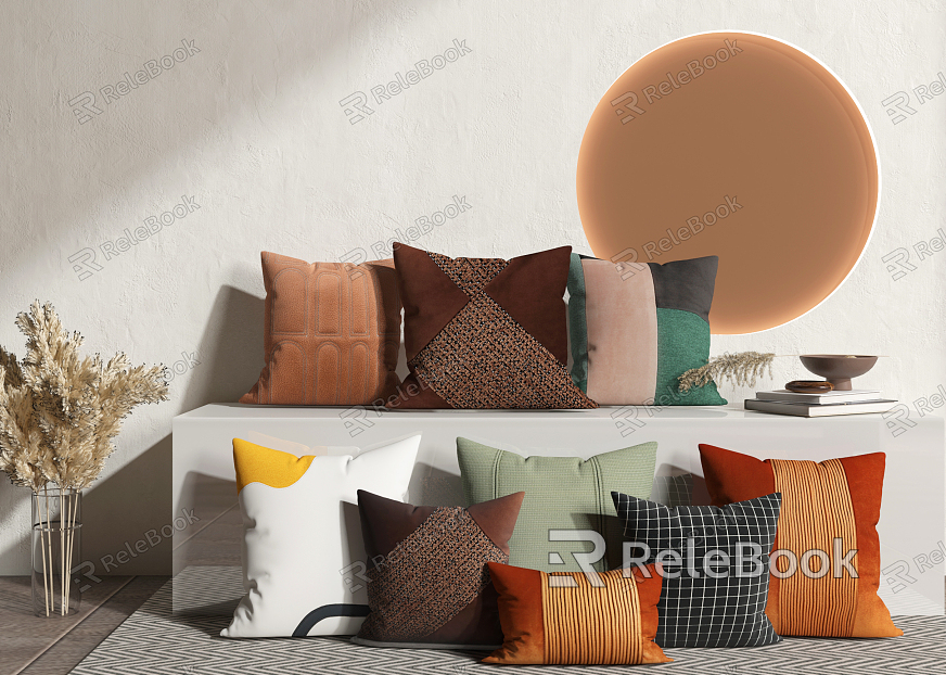 Modern pillow pillow combination model