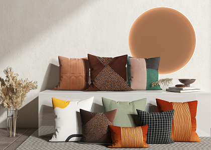 Modern pillow combination 3d model