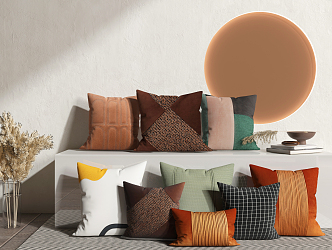 Modern pillow combination 3d model