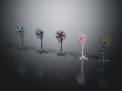 Modern Fan Electric Fan Vertical Fan 3d model