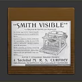 Vintage Smith Visible Cardboard Box With Label And Printer Illustration For Household Supplies
