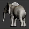 Decorative Lifelike Brown Elephant Figurine With Large Ears Textured Skin And Realistic Features