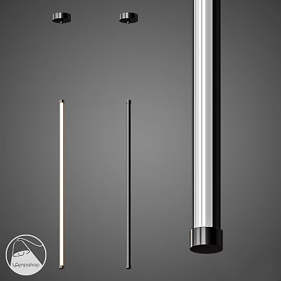 Sleek Modern Metal LED Chandelier Design For Contemporary Interior Lighting Decor 3d model