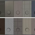 Soft Pack Wall Panels Featuring Various Textures Different Colors And Metal Spherical Handles 3d model