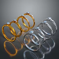 Elegant Shiny Gold And Silver Decorative Rings For Daily Life Accessories