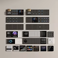 Switch socket hotel switch hotel switch guest room switch intelligent switch conjoined switch socket 3d model