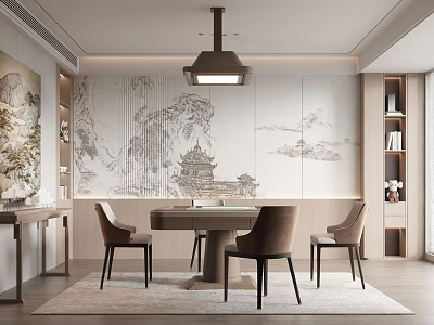 Cozy Modern Entertainment Room Featuring Comfortable Seating Game Table TV And Stylish Decor 3d model