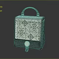 Stylish Top Handle Handbag With Intricate Floral Embossed Pattern And Metallic Hardware Details