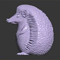 Cute Purple Hedgehog Shaped Furniture Decor Figurine For Home Interior Design