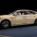 Beige Luxury Sedan With Sleek Design Light Interior And Black Alloy Wheels